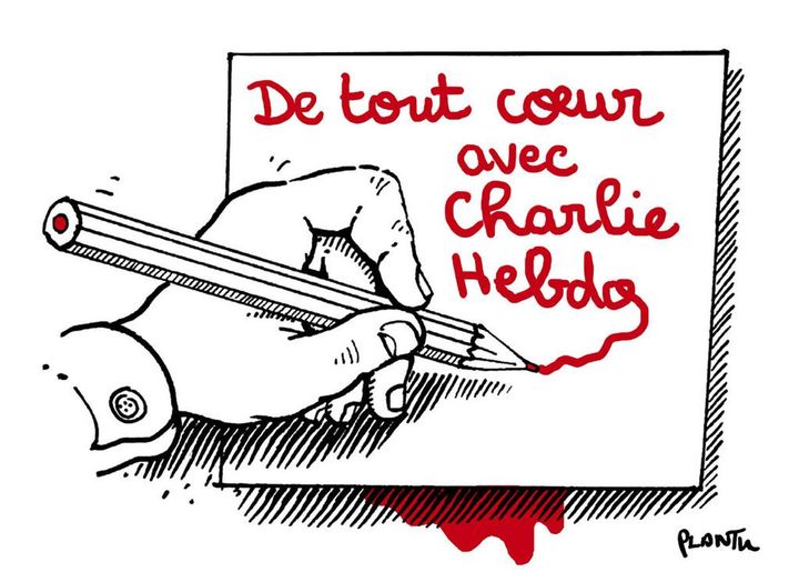 Hommage de Plantu à Charlie Hebdo @plantu
 (Plantu)