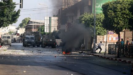 Des heurts opposent des Palestiniens et l'armée israélienne à Naplouse, en Cisjordanie occupée, le 9 août 2022. (JAAFAR ASHTIYEH / AFP)