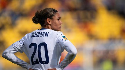 Trinity Rodman lors du match de Coupe du monde entre les Etats-Unis et les Pays-Bas, le 27 juillet 2023. (SIPA)