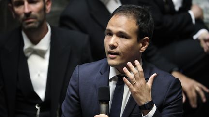 Cédric O, secrétaire d'Etat au numérique, à l'Assemblée nationale, le 21 mai 2019. (THOMAS SAMSON / AFP)