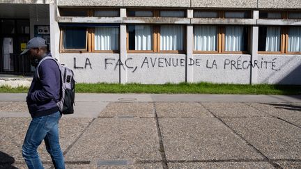 Sur le campus de Talence appartenant à l'université Bordeaux-Montaigne-Montesquieu. Photo prise le 21 février 2020.&nbsp; (VALENTINO BELLONI / HANS LUCAS)