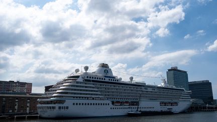 Un bateau de croisière à Amsterdam (Pays-Bas), le 29 juillet 2019. (MARTIN BERTRAND / HANS LUCAS / AFP)