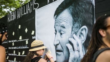 Un hommage rendu à Robin Williams, ici au cours du Sziget Festival, au nord de Budapest, en Hongrie.
 (Janos Marjai/AP/SIPA)