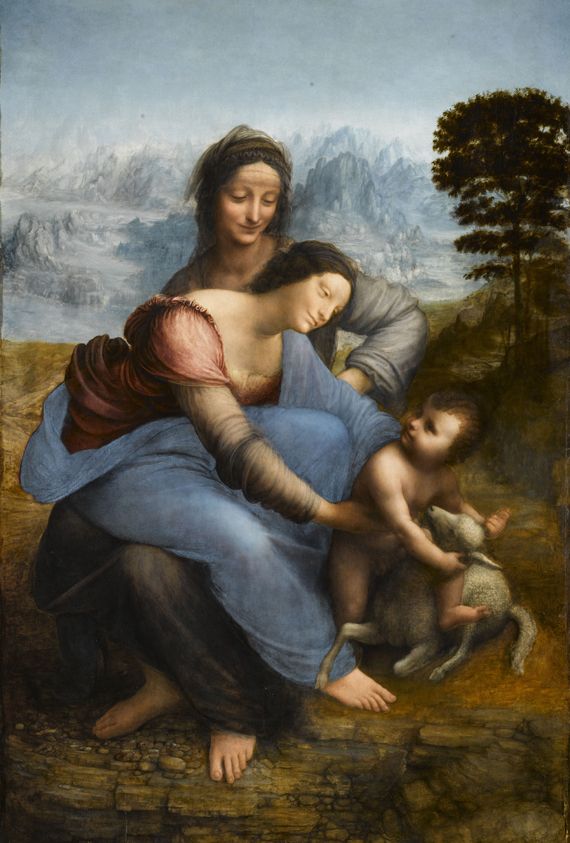 "La Vierge, l'Enfant J&eacute;sus et Sainte Anne", de L&eacute;onard de Vinci (1452-1519), Paris, mus&eacute;e du Louvre. (RMN (MUSÉE DU LOUVRE) / RENE-GABRIEL OJEDA)