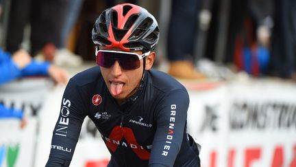 Le cycliste colombien Egan Bernal (Team Ineos Grenadiers), grand favori du Tour d'Italie 2021 qui débute samedi 8 mai 2021 à Turin (photo prise le 5 février 2021 lors de l'Etoile de Bessèges). (SYLVAIN THOMAS / AFP)