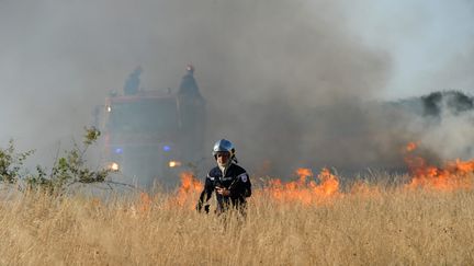 Un incendie est survenu le 16 juillet 2015 &agrave; Saint-Maurice-de-Goudans (Ain). (MAXPPP)