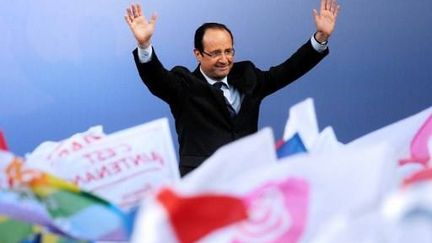 François Hollande à Bordeaux (19 avril 2012) (JEAN-PIERRE MULLER / AFP)