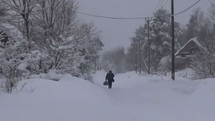 Dans la région de Saint-Pétersbourg, la vétusté du réseau ajoutée aux conditions climatiques extrêmes a conduit à une coupure d'électricité depuis six semaines. (FRANCE 2)