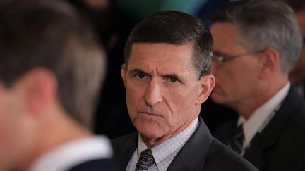 Michael Flynn, ex-conseiller de Donald Trump, le 13 février 2017, à Washington (Etats-Unis).&nbsp; (CARLOS BARRIA / REUTERS)