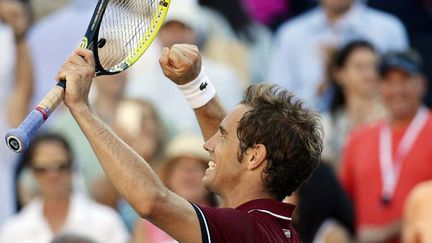 La joie de Richard Gasquet, qualifié pour les demi-finales de l'US Open