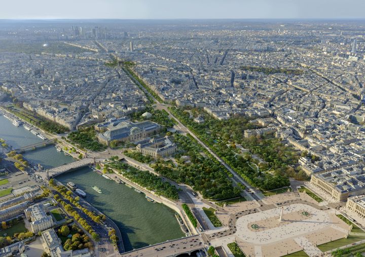 Le projet propose d'installer des jardins situés au bas des Champs-Elysées. (PCA-STREAM / AFP)