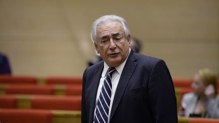 Dominique Strauss Kahn, le 26 juin 2013 lors de son audition au S&eacute;nat. (MARTIN BUREAU / AFP)