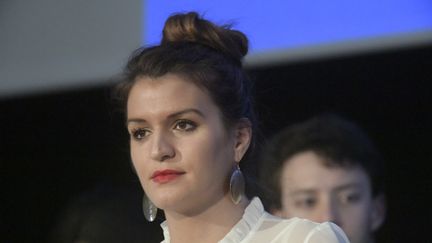 Marlène Schiappa assiste à&nbsp;la clôture&nbsp;du tour de France de l'Egalité, à Paris le 6 mars 2018. (ANONYMOUS / CROWDSPARK / AFP)