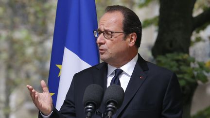 François Hollande lors d'un discours à Paris, le 19 septembre 2016. (MICHEL EULER / AFP)