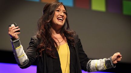 Randi Zuckerberg, &agrave; l'occasion d'un s&eacute;minaire sur les m&eacute;dias sociaux, &agrave; Melbourne, en Australie, le 16 ao&ucirc;t 2012.&nbsp; (FIONA HAMILTON / NEWSPIX / REX / SIPA)