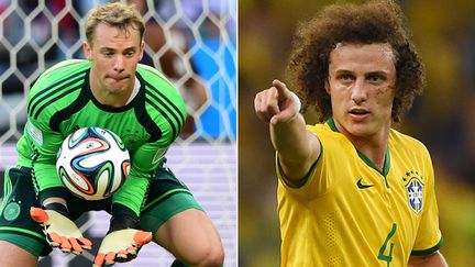 Manuel Neuer face à David Luiz (JAVIER SORIANO / AFP)