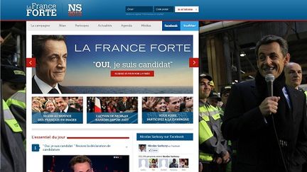 Nicolas Sarkozy a lanc&eacute; son site de campagne lafranceforte.fr le 16 f&eacute;vrier 2012. (FTVI)