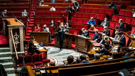 Une session de questions au gouvernement à l'Assemblée nationale, le 25 mai 2021. (XOSE BOUZAS / HANS LUCAS / AFP)