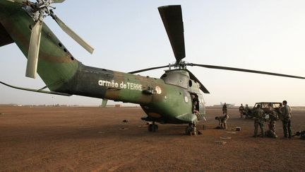 Un hélicoptère de l'opération Barkhane à Gao, au Mali, en 2019. (CARBONNEL SOPHIE / CARBONNEL SOPHIE)