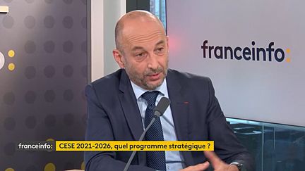 Thierry Beaudet, président du Conseil économique sociale et environnemental&nbsp;(CESE), "invité éco" de franceinfo mardi 26 octobre.&nbsp; (FRANCEINFO)