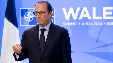 Le pr&eacute;sident Fran&ccedil;ois Hollande lors du sommet de l'Otan &agrave; Newport (Royaume-Uni), le 5 septembre. (ALAIN JOCARD / AFP)