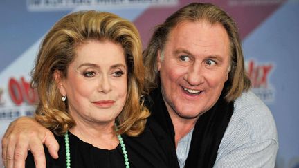 Catherine Deneuve et Gérard Depardieu pendant la promo de "Astérix et Obélix : Au service de sa majesté" en 2012
 (Picture Perfect / Rex F/REX/SIPA)