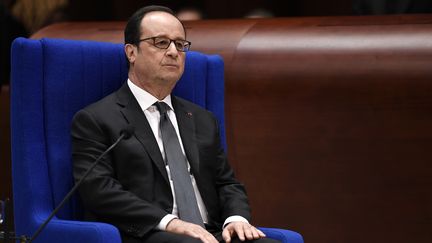 François Hollande, président de la République à Strasbourg, le 11 octobre 2016. (FREDERICK FLORIN / AFP)