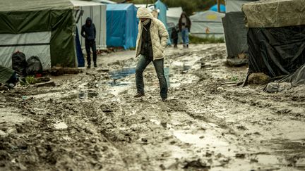 La jungle de Calais (Pas-de-Calais), le 21 octobre 2015. (PHILIPPE HUGUEN / AFP)