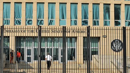 L'ambassade américaine à Cuba. (YAMIL LAGE / AFP)