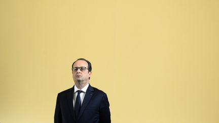 Le pr&eacute;sident de la R&eacute;publique, Fran&ccedil;ois Hollande, le 1er mai 2015 &agrave; Paris. (ALAIN JOCARD / AFP)