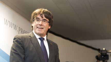 Le président destitué de la Catalogne, Carles Puigdemont, à Bruxelles, le 31 octobre 2017. (OLIVIER MATTHYS/AP/SIPA / AP)