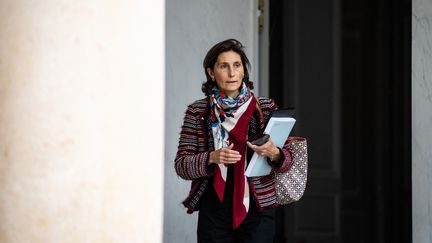 La ministre des Sports, Amélie Oudéa-Castéra, lors d'un conseil des ministres à l'Elysée, le 26 septembre 2022. (XOSE BOUZAS / AFP)