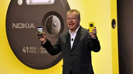 Le PDG de Nokia, Stephen Elop, le 11 juillet 2013 &agrave; New York (Etats-Unis). (TIMOTHY CLARY / AFP)