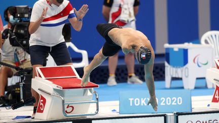 Laurent Chardard lors des Jeux paralympiques de Tokyo, le 1er septembre 2022. (PICOUT GREGORY / KMSP / AFP)