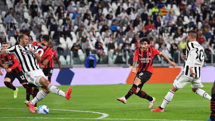 Sandro Tonali (Milan AC) très actif face à la Juventus Turin, dimanche 19 septembre 2021 (ALESSANDRO DI MARCO / ANSA)