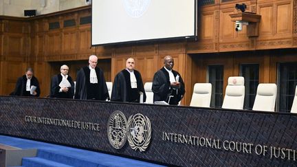 Judges of the International Court of Justice in The Hague (Netherlands), January 12, 2024. (DURSUN AYDEMIR / ANADOLU)