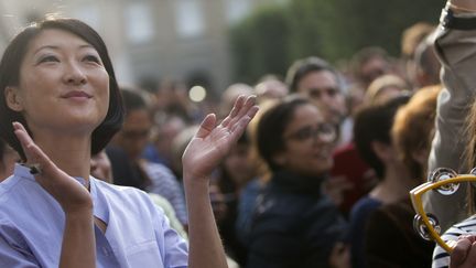 Fleur Pellerin au concert d'Ibrahim Maalouf, à l'occasion de le Fête de la musique, le 21 juin 2015
 (KENZO TRIBOUILLARD / AFP)