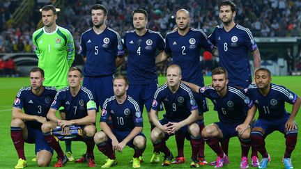 La sélection nationale d'Ecosse lors du match face à l'Allemagne à Dortmund en septembre 2014 (KIERAN MCMANUS / BACKPAGE IMAGES LTD)