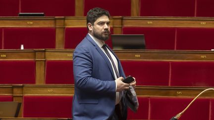 Guillaume Kasbarian à l'Assemblée nationale, février 2023. (VINCENT ISORE / MAXPPP)