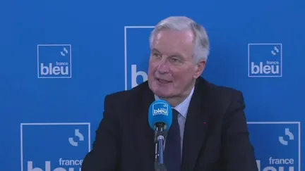 Le Premier ministre Michel Barnier dans une interview exclusive sur France Bleu, vendredi 15 novembre. (FRANCE BLEU / RADIO FRANCE)