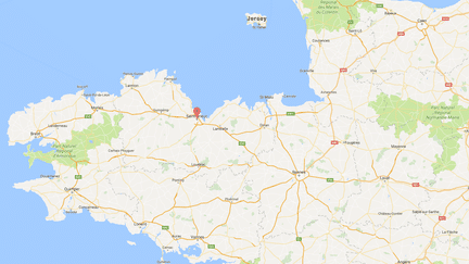 Carte de localisation de&nbsp;Saint-Brieuc (Côtes-d'Armor). (GOOGLEMAPS)