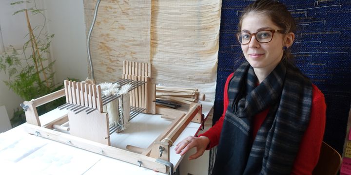 Charlotte Kaufmann, créatrice textile aux Ateliers de Paris, novembre 2017
 (Corinne Jeammet)