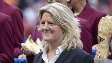 Brigitte Henriques,&nbsp;vice-présidente de la Fédération française de foot, le 7 juillet 2019. (ERIC BALEDENT / MAXPPP)