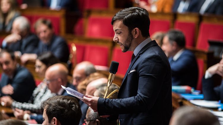 The deputy National Rally of the Somme Jean-Philippe Tanguy, on May 23, 2023 at the National Assembly, in Paris.  (ANDREA SAVORANI NERI / NURPHOTO / AFP)