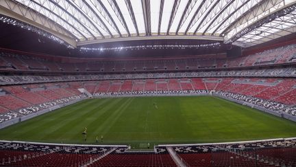 Le stade&nbsp;Al-Bayt dans lequel se tiendra la cérémonie d'ouverture de la Coupe du monde 2022 au Qatar le 18 novembre 2022. (MEXSPORT / PHOTOSPORT / AFP)