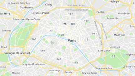 Carte de Paris. (GOOGLE MAPS)