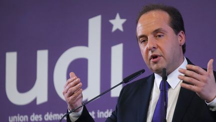 Jean-Christophe Lagarde, président de l'UDI, lors d'un meeting à Paris le&nbsp;15 novembre 2014. (CHRISTIAN HARTMANN / REUTERS)