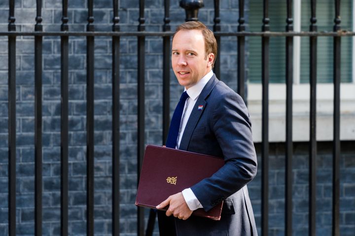 Le ministre de la Santé, Matthew Hancock, arrive au Conseil des ministres au 10 Downing Street, à Londres, le 14 mai 2019. (WIKTOR SZYMANOWICZ / NURPHOTO)