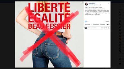 Le maire de Rézé s'est offusqué sur Facebook de la dernière campagne d'une marque de jeans. (CAPTURE ECRAN FACEBOOK)