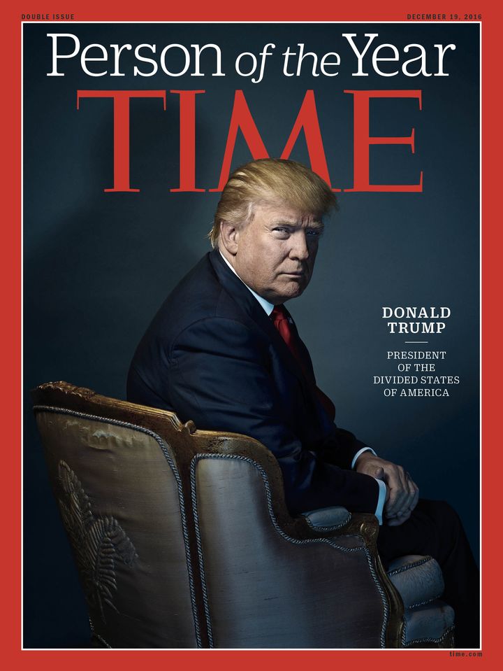 7 décembre 2016, le magazine Time nomme Donald Trump personnalité de l'année 2016.&nbsp; (NADAV KANDER / TIME INC.)